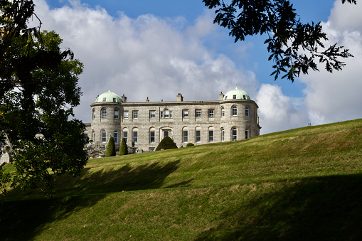 Enniskerry, Ireland - September 13, 2018: Powerscourt Estate mansion and grounds