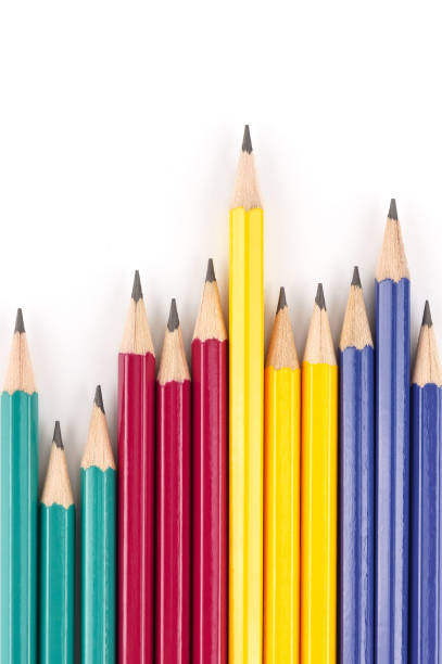istock Color pencils isolated on white background with copy space. 1047357082