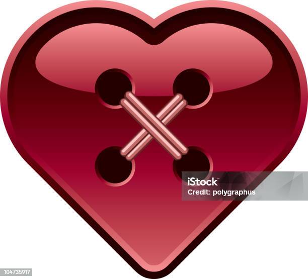 Heart Button Stock Illustration - Download Image Now - Circle, Color Image, Cut Out