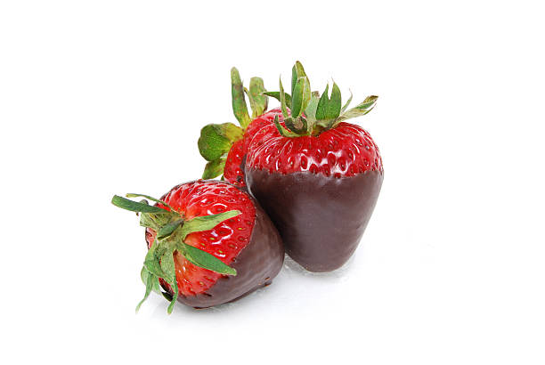 Chocolate Dipped  chocolate covered strawberries stock pictures, royalty-free photos & images