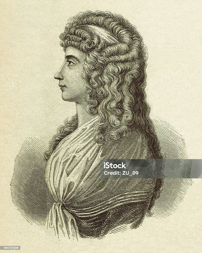 Charlotte von Stein (1742-1827), publicado 1879 - Royalty-free Adulto Ilustração de stock