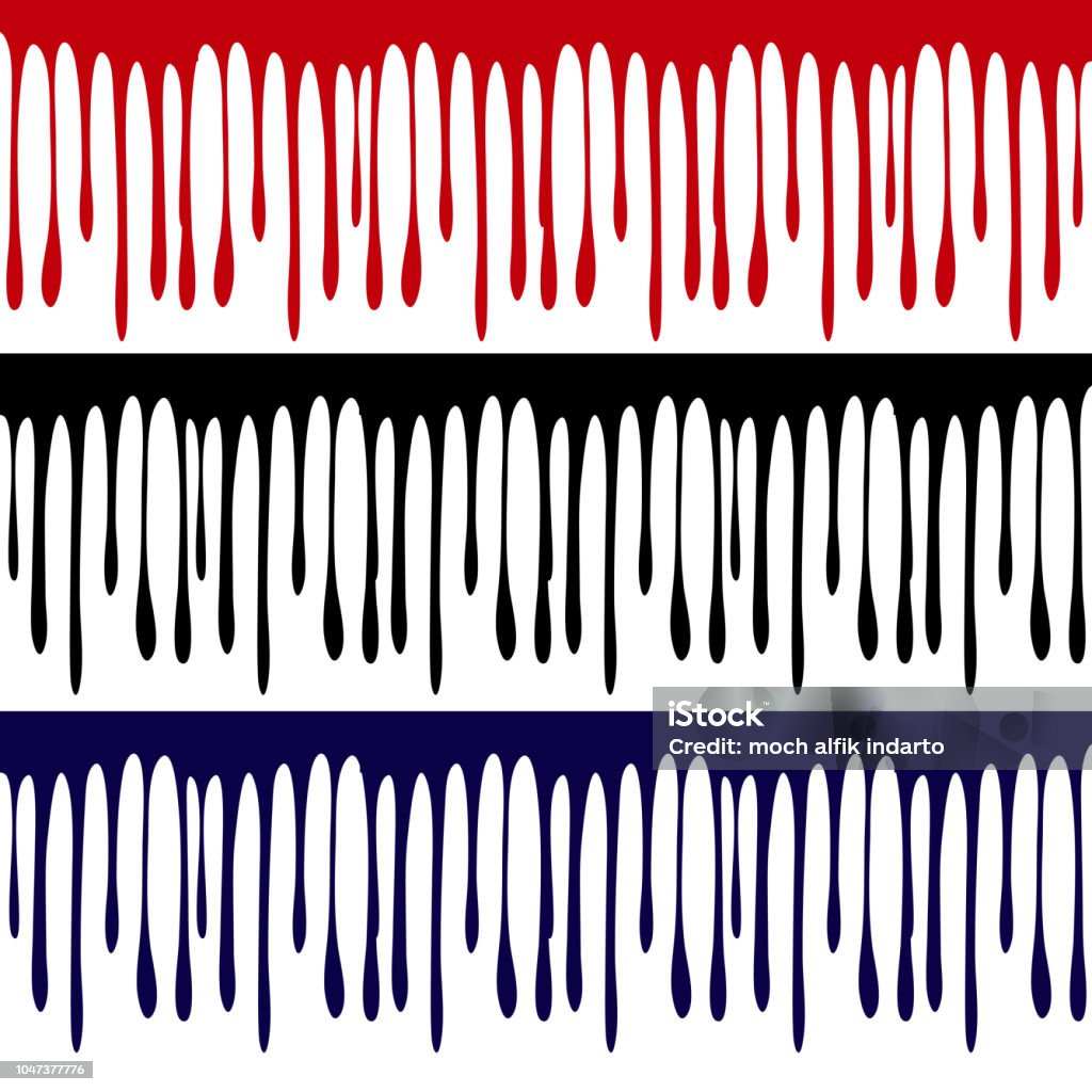 Dropping Paint Dripping Dripping Liquid Paint Flows Vector Illustration Stock ...