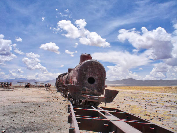 istock Bolivia, Salar de Uyuni, Famous Train Cemetry 1047389538