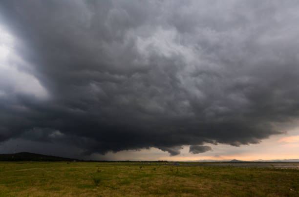 istock Storm clouds with the rain, nature background 1047390032