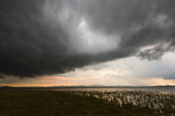 istock Storm clouds with the rain, nature background 1047390088