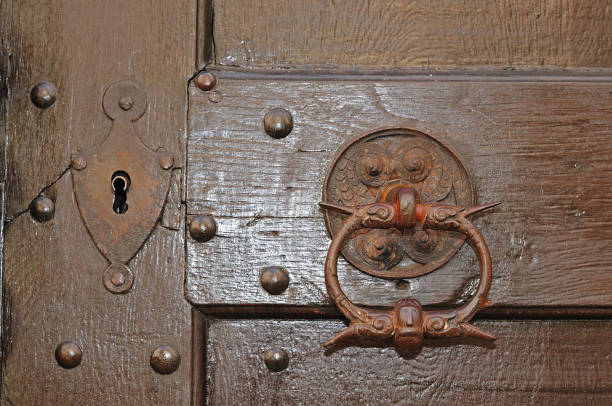 istock metal doorknocker at medieval building 1047395416