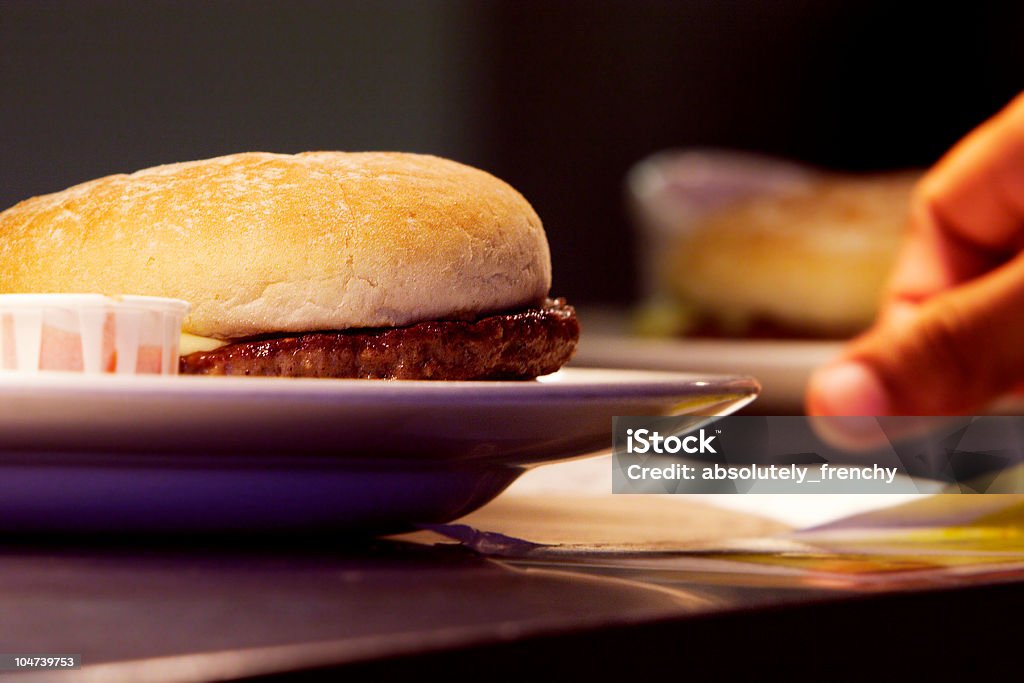 Serving Burger Burger ready to be served. American Culture Stock Photo