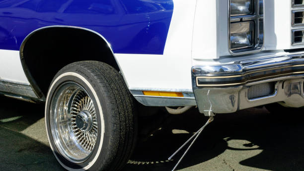 istock Fragment of an old retro car 1047398180