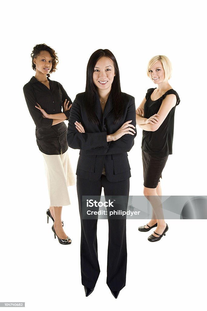 Mulheres de negócios equipe-vertical - Foto de stock de 20 Anos royalty-free