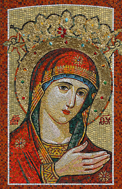 istock Mosaic icon Mother of God 104740819