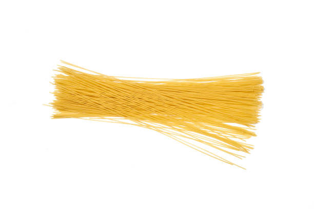 istock Spaghetti isolated on white background. Top view. 1047409958