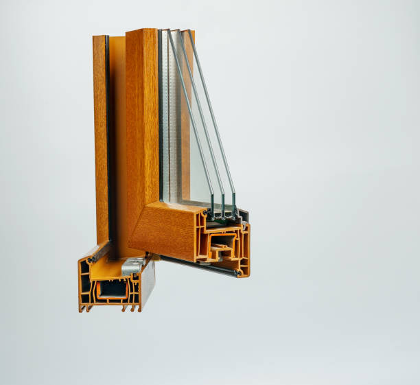 istock Pvc profile windows with triple glazing 1047410086