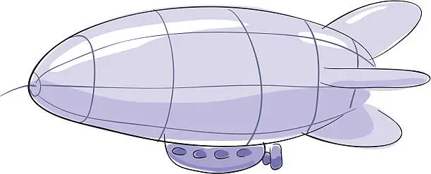 Vector illustration of airship