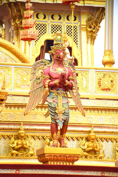 Garuda Statue In Park Mythical Creatures Bangkok Thailand Stock