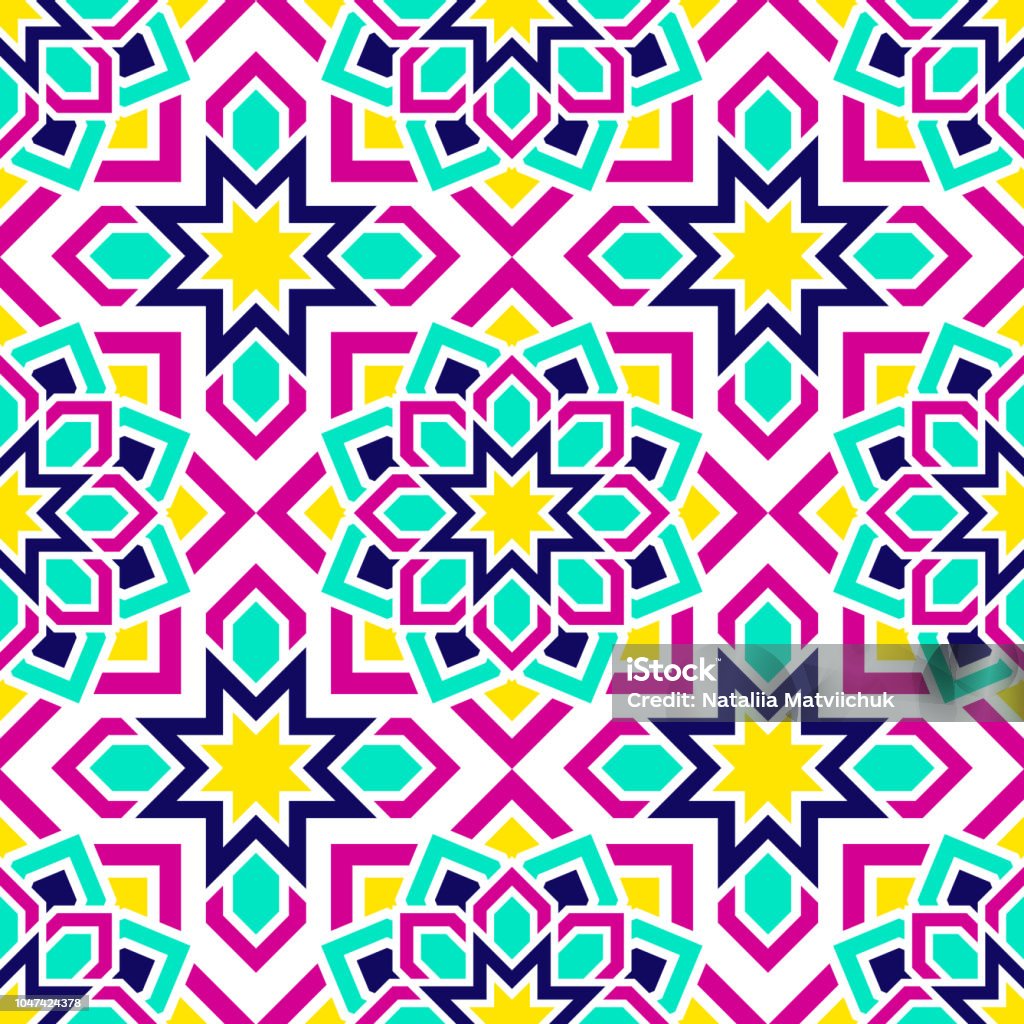 Islamic Background Arabic Repeat Texture Vector Geometric Seamless ...