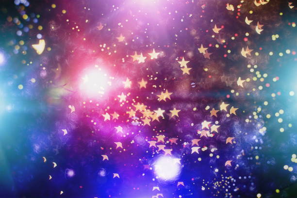 istock Abstract Festive background. Glitter vintage lights background with lights defocused. Christmas and New Year feast background 1047434492