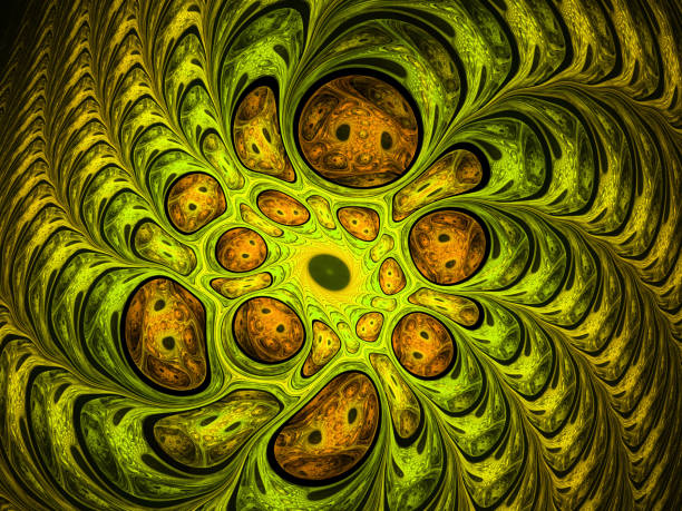 istock Abstract wallpaper. Abstract fractal. Fractal art background for creative design. Decoration for wallpaper desktop, poster, cover booklet, card. Psychedelic. Print for clothes, t-shirt. 1047439708