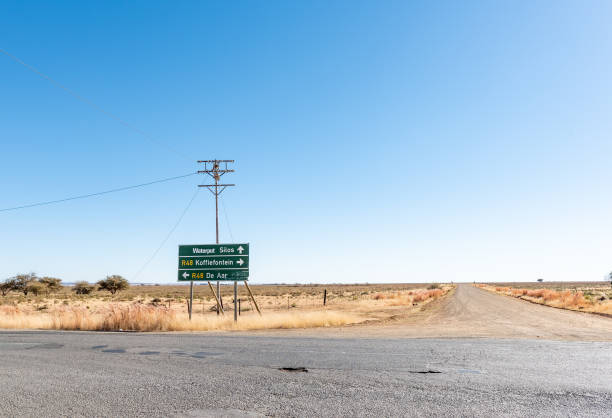 istock Directional sign on road R48 at Luckhoff 1047439986