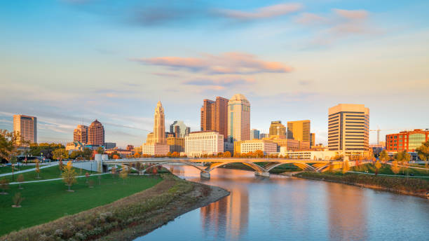 istock View of downtown Columbus Ohio Skyline at Sunset 1047440158