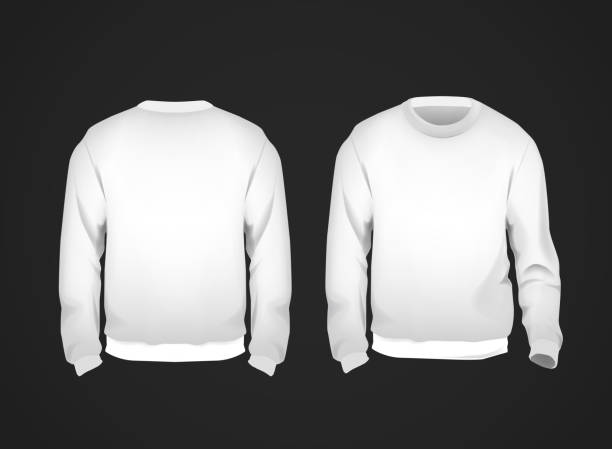 istock White men's sweatshirt template front and back view. Hoodie for branding or advertising. 1047448488