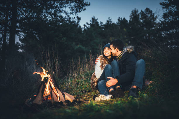 istock Pretty young couple relaxing outdoor 1047449526