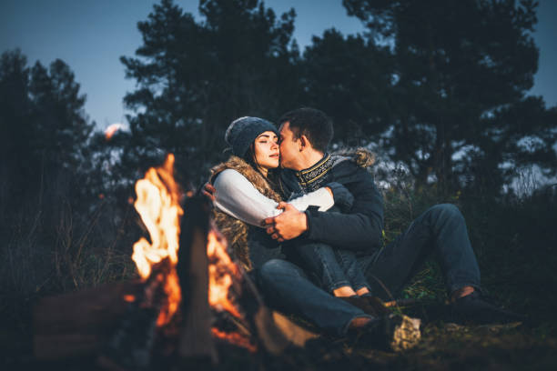 istock Pretty young couple relaxing outdoor 1047449568