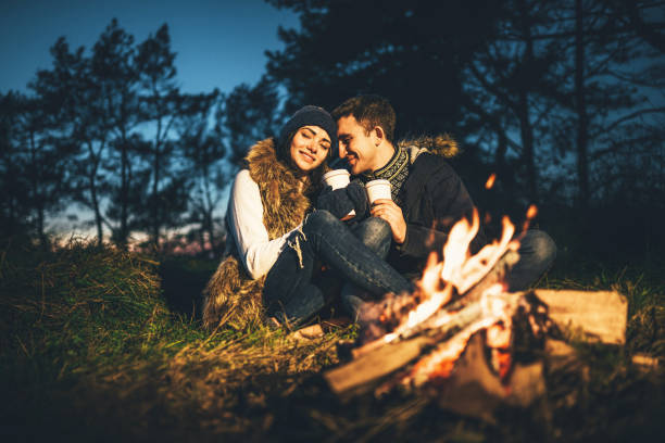 istock Pretty young couple relaxing outdoor 1047451862