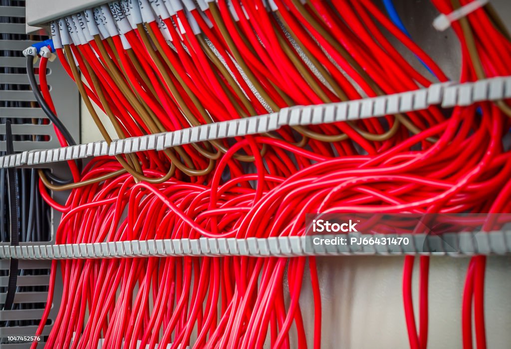 Wire Routing Control Panel Wiring Control Panel With Wires Stock Photo - Download Image Now ...