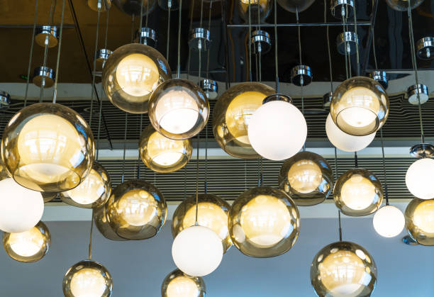 istock The chandelier is on the ceiling 1047455560