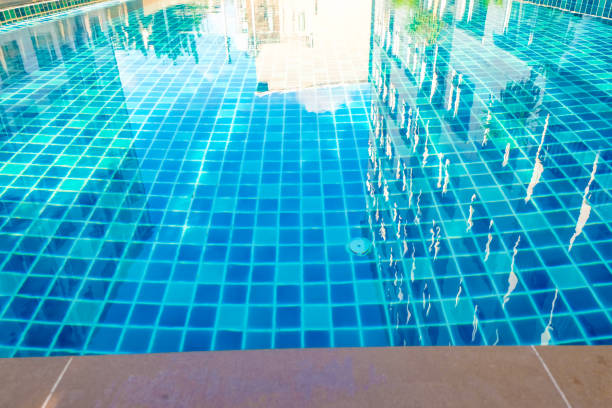 istock Luxury smimming pool inside of low rise condominium building 1047456476