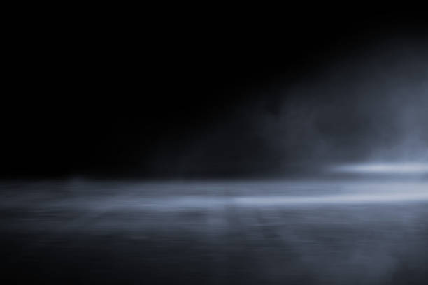 istock Creative blurry outdoor asphalt background with mist light high speed 1047465320