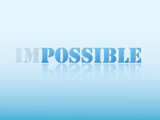 istock Impossible to possible blue word by hard work sign motivation and inspiration on light background 1047466184