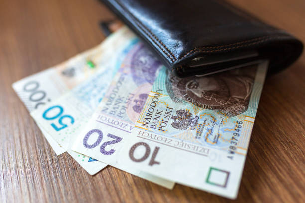 Wallet with polish zloty banknotes Wallet with polish zloty banknotes polish zloty photos stock pictures, royalty-free photos & images