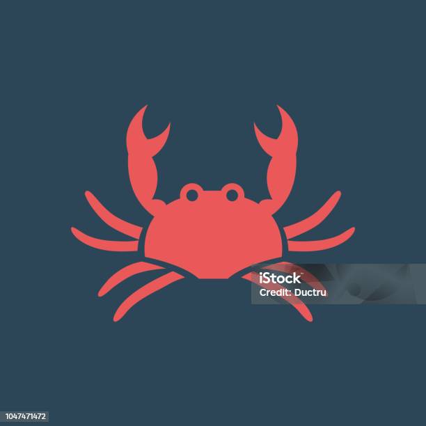 Silhouette Icon Crab Stock Illustration - Download Image Now - Crab, Icon Symbol, Logo