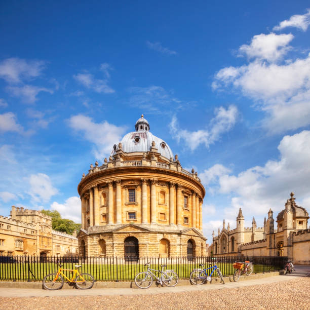 Radcliffe Camera Oxford UK The Radcliffe Camera was built, in the Palladian Style, between 1737 and 1749 to house the Radcliffe Science Library in Oxford, England. It is now used as additional reading rooms of the Bodleian Library. radcliffe camera stock pictures, royalty-free photos & images