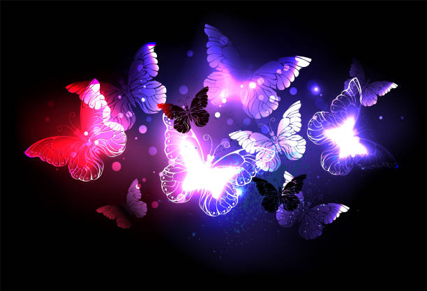 istock Swarm of night butterflies 1047474998