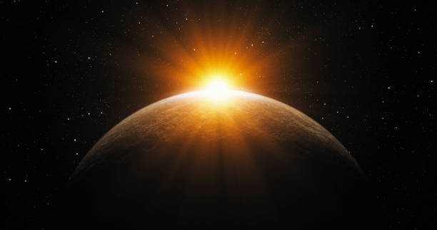 istock Sunrise over Planet from space with galaxy star 1047478668