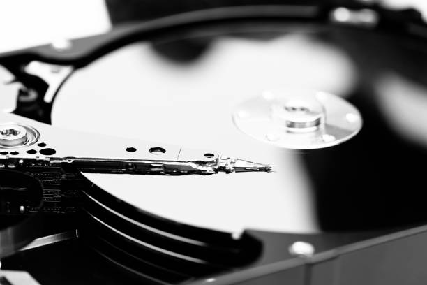 istock Closeup of a hard disk drive. 1047479876