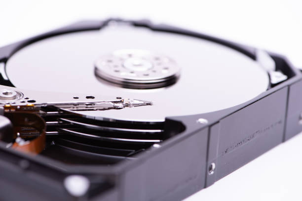 istock Closeup of a hard disk drive. 1047480194