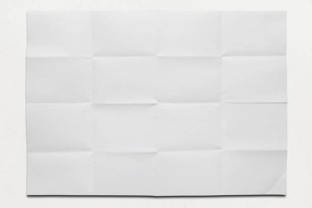istock Blank surface, new paper sheet with creases 1047483628