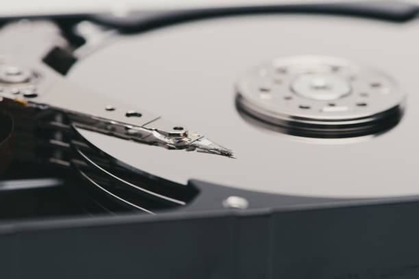 istock Closeup of a hard disk drive. 1047484752