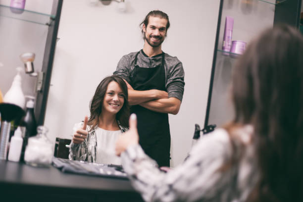 istock Hair styling in professional saloon 1047490910