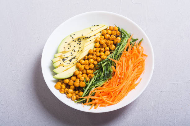 istock Buddha bowl with avocado , cucumber , carrot and chickpea 1047494132