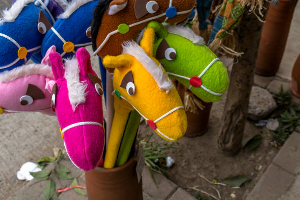 Horse shaped toy rag dolls