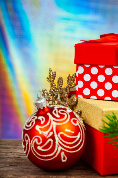 istock Gifts and a new-year ball 1047498208
