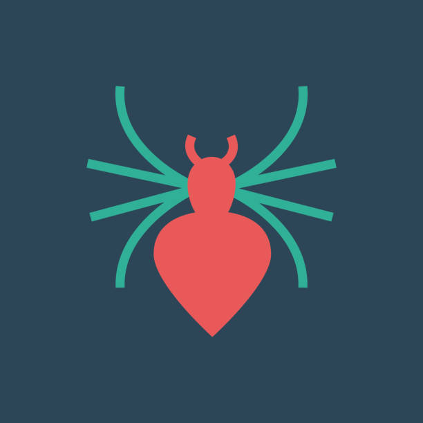 ilustrações de stock, clip art, desenhos animados e ícones de silhouette icon spider - silhouette spider tarantula backgrounds