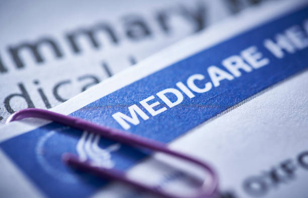 Medicare Health Insurance Card stock photo