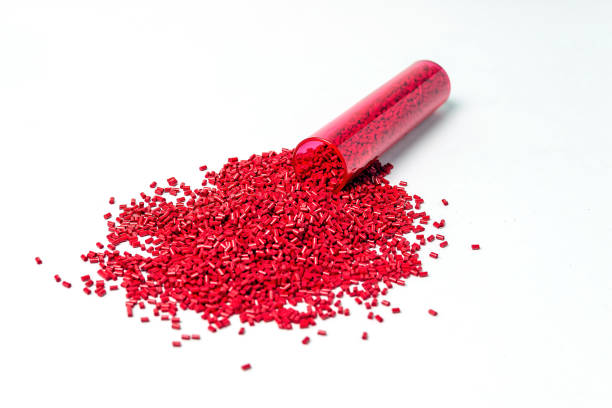 istock Plastic granules. Polymer pellets. Polymeric dye. Colorant pellets. 1047510540