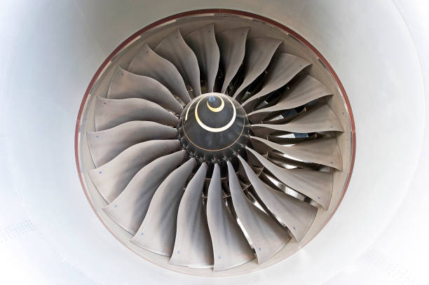 istock Jet engine turbine blades, Seattle, USA 1047515604