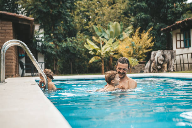 istock Family at the pool 1047517950